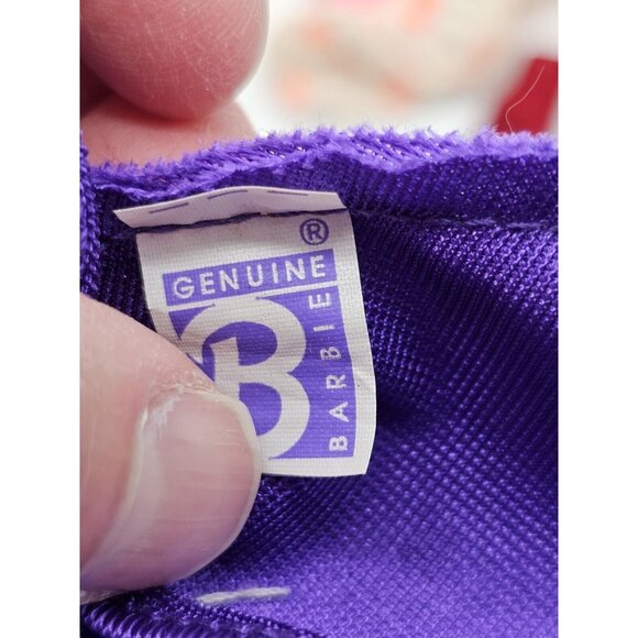 Vintage Genuine Barbie Gown And Jacket, Mini Skirt And Red Velvet Boots - Picture 6 of 13